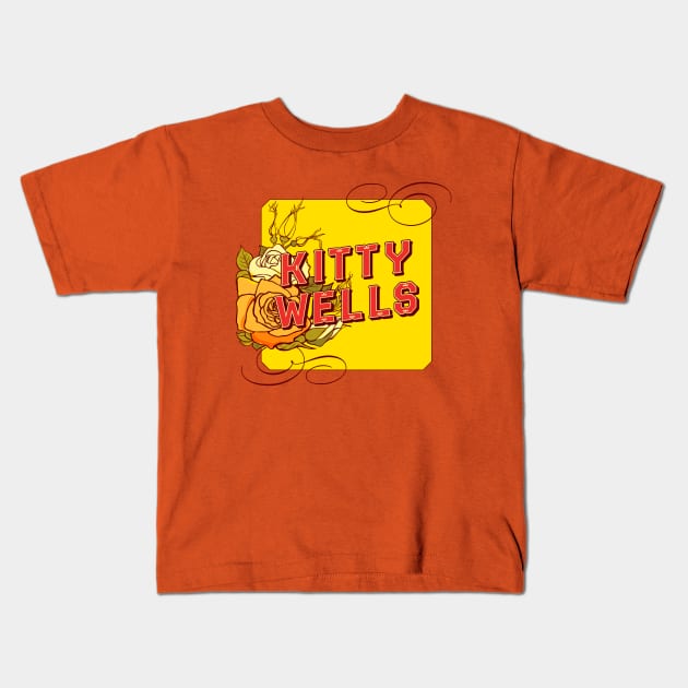 Queen of Country Music Kids T-Shirt by Dave Styer